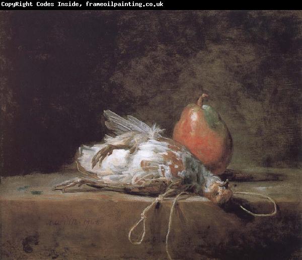Jean Baptiste Simeon Chardin Gray partridge and a pear